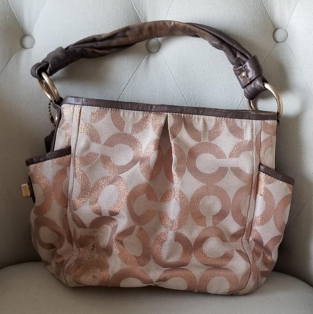 Gold Metalic Coach Purse